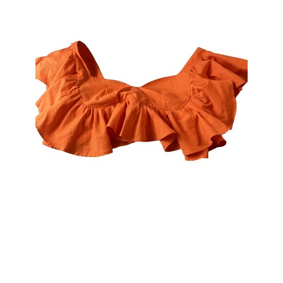 Women's Live 4 Truth Balloon Sleeve Crop Top * Small* Orange *Sissy *EUC - Picture 4 of 7